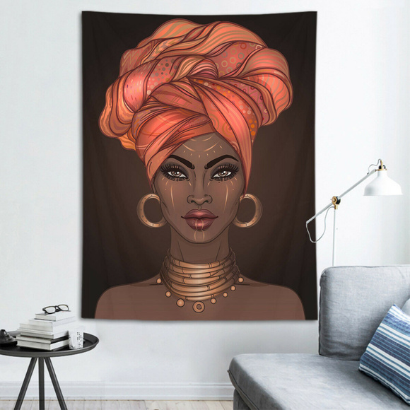 African Beauty Fabric Tapasty or Shower Curtain - Picture 2 of 4